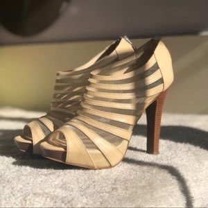 MICHAEL Michael Kors Metallic Leather Mesh Heels